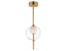 ET2 1-Light Natural Aged Brass Globe Mini Pendant