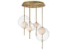 ET2 Martini 4-Light Natural Aged Brass Globe Pendant