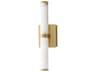 ET2 Aragon 2-Light White Alabaster Gold Wall Sconce