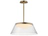 ET2 Jensen 1-Light Satin Brass Clear Pendant