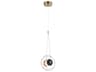 ET2 1-Light Black Natural Aged Brass Round Mini Pendant