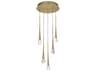 ET2 Pierce 5-Light Gold Crystal LED Pendant