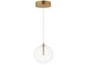 ET2 1-Light Natural Aged Brass Globe Mini Pendant