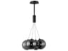 ET2 Burst 4-Light Black Glass LED Globe Pendant