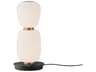 ET2 Soji Black Gold Satin White Glass Table Lamp