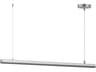 ET2 Continuum 1-Light Satin Aluminum Silver LED Linear Island Pendant