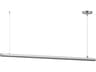 ET2 Continuum 1-Light Satin Aluminum Silver LED Linear Island Pendant