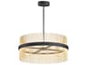 ET2 Chimes 2-Light Black Satin Brass Drum Pendant