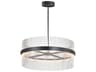 ET2 Chimes 2-Light Black Satin Nickel Drum Pendant