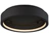 ET2 I-corona 1-Light Black LED Round Flush Mount