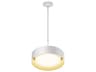 ET2 Echo 1-Light White Gold LED Drum Pendant