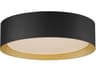 ET2 Echo 1-Light Black Gold LED Drum Flush Mount
