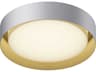ET2 Echo 1-Light White Gold LED Drum Flush Mount