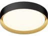 ET2 Echo 1-Light Black Gold LED Drum Flush Mount