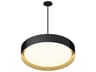 ET2 Echo 1-Light Black Gold LED Drum Pendant