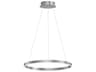 ET2 Groove 1-Light Brushed Aluminum Silver Round Pendant