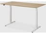 Ethnicraft Bok Oak With White Adjustable Desk