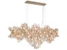 Eurofase Trento 15-Light Antique Gold Glass Island Pendant