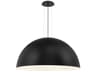 Eurofase Laverton 1-Light Black Dome Pendant