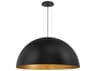 Eurofase Laverton 1-Light Gold Black Dome Pendant