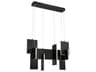 Eurofase Coburg 1-Light Black Geometric Linear Island Pendant