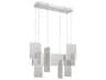 Eurofase Coburg 1-Light Aluminium Silver LED Geometric Linear Island Pendant