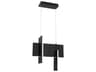 Eurofase Coburg 1-Light Black Geometric Linear Island Pendant
