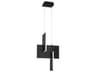 Eurofase Coburg 1-Light Black Geometric Linear Island Pendant