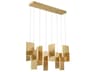 Eurofase Coburg 1-Light Gold Geometric Linear Island Pendant