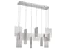 Eurofase Coburg 1-Light Aluminium Silver LED Geometric Linear Island Pendant