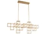 Eurofase Ferro 1-Light Gold Geometric Island Pendant