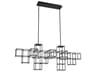 Eurofase Ferro 1-Light Black Geometric Island Pendant