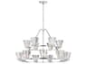 Eurofase Ricca 15-Light Chrome Tiered Chandelier