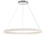 Eurofase Sassi 1-Light Chrome Crystal LED Linear Round Pendant