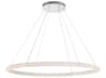 Eurofase Sassi 1-Light Chrome Crystal LED Linear Round Pendant