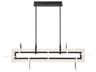 Eurofase Inizio 1-Light Black LED Geometric Linear Island Pendant