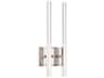 Eurofase Benicio 4-Light Polished Nickel Glass LED Wall Sconce