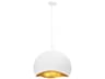 Eurofase Baleia 3-Light White Gold Foil Dome Pendant