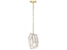 Eurofase Heera 1-Light Brass Glass Geometric Mini Pendant