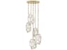 Eurofase Heera 5-Light Brass Glass Geometric Pendant