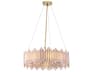 Eurofase Birla 8-Light Brass Glass Geometric Round Pendant