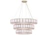 Eurofase Belmont 36-Light Brass Geometric Tiered Chandelier