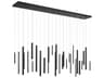 Eurofase Santana 30-Light Black Geometric Linear Island Pendant