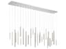 Eurofase Santana 30-Light Nickel Geometric Linear Island Pendant