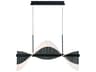 Eurofase Voltik 120-Light Black Geometric Linear Island Pendant
