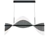Eurofase Voltik 144-Light Black Geometric Linear Island Pendant
