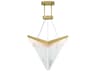 Eurofase Vivien 1-Light Gold Geometric Island Pendant