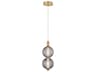 Eurofase Palmas 2-Light Gold Globe Mini Pendant