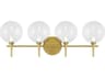 Eurofase Iissa 4-Light Gold Vanity Light