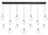 Eurofase Iissa 14-Light Black Globe Island Pendant